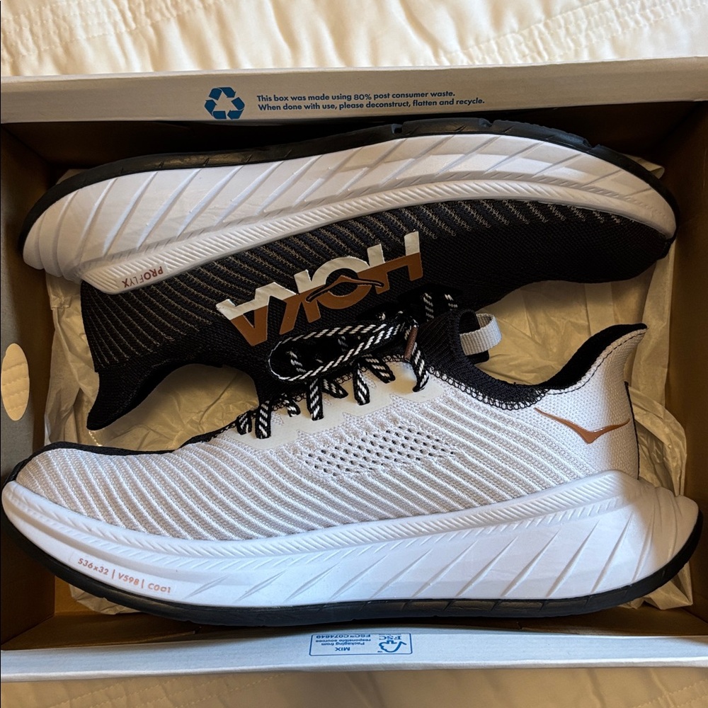 Hoka Black and White Running Shoes - Picture 9 of 12